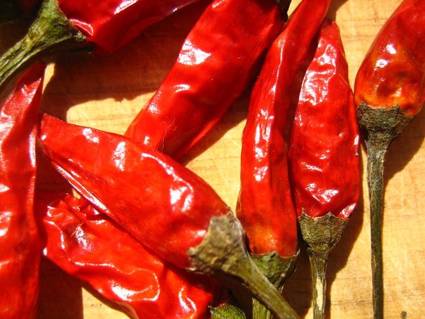 Chiles rojos secos mexicanos